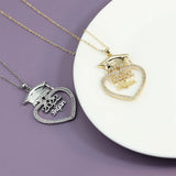 Crystal Graduation Cap Necklace for Women - Personalized Gift
