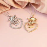 Crystal Graduation Cap Necklace for Women - Personalized Gift