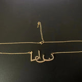 Diamond Name Necklace for Women Arabic Letter Chain Personalized Jewelry