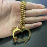 Heart Name Necklace for Women Personalized Letter Chain Name Necklaces Jewelry