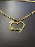 Heart Name Necklace for Women Personalized Letter Chain Name Necklaces Jewelry