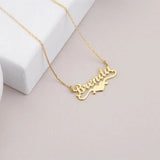 Custom Name Necklace with Heart for Girls