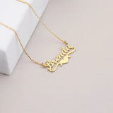Custom Name Necklace with Heart for Girls