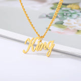 Custom Name Necklace Stainless Steel Personalized Choker Pendant