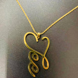 Name Necklaces Handwriting Pendant Personalized Signature Vertical Necklace