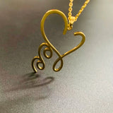 Name Necklaces Handwriting Pendant Personalized Signature Vertical Necklace