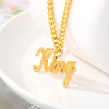 Name Necklace Pendant Stainless Steel Cuban Chain Personalized Choker