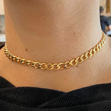 Name Necklace Pendant Stainless Steel Cuban Chain Personalized Choker