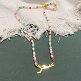 Personalized Nameplate Necklace Pearl Necklace Charming Women Jewelry Gift