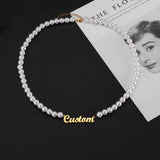 Personalized Name Pearl Necklace DIY Name Pendant