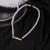 Personalized Name Pearl Necklace DIY Name Pendant