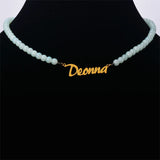 Personalized Name Pearl Necklace DIY Name Pendant