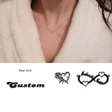 Name Pendant Necklace Cursive Arabic Crown Heart Nameplate Necklaces Choker
