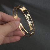 Customized Name Personalized Bracelets Stainless Steel Cuff Bangle