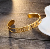Customized Name Personalized Bracelets Stainless Steel Cuff Bangle