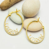 Personalized Round Earrings Women's Jewelry