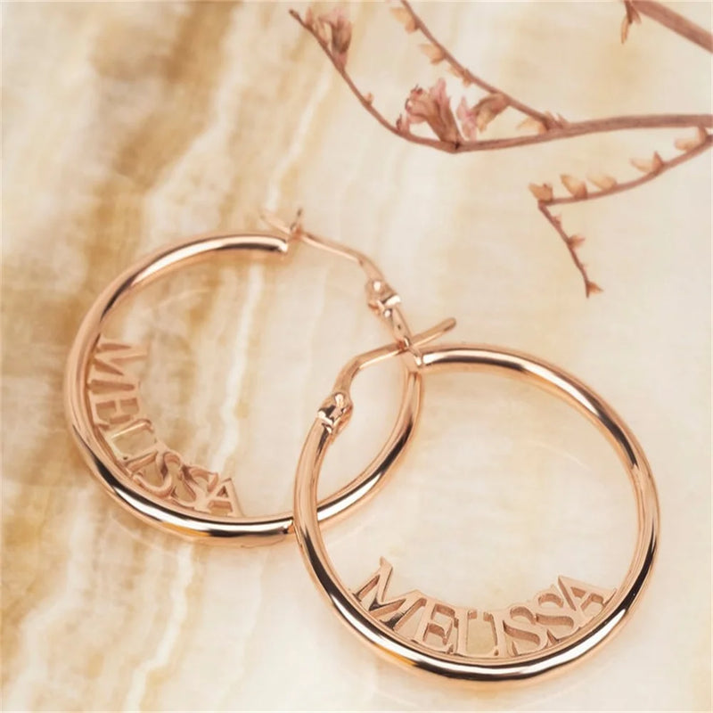 Personalized Round Earrings Women's Jewelry