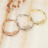 Personalized Round Earrings Women's Jewelry