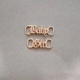 Custom Shoe Buckle Stainless Steel Nameplate Charm Label