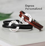 Leather Magnet Bracelet Personalized Jewelry