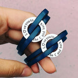 Leather Magnet Bracelet Personalized Jewelry
