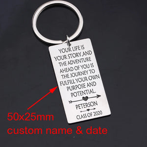 Inspirational Keychain Graduation Gift