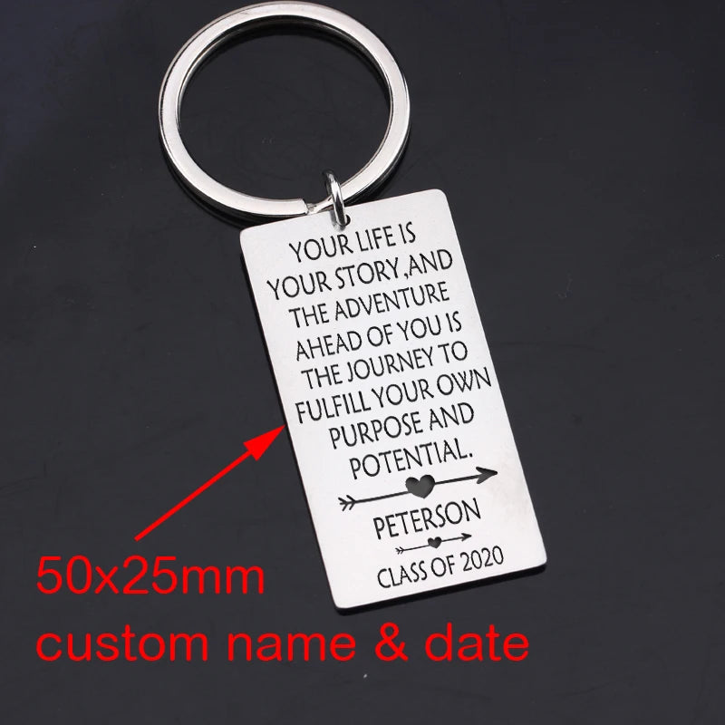 Inspirational Keychain Graduation Gift