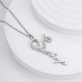 Personalized Cursive Script Name Crystal Necklace