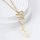Personalized Cursive Script Name Crystal Necklace
