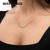 Wing Necklace for Women Stainless Steel Angel Wings Pendant Letter Jewelry