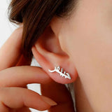 Personalized Arabic Name Earrings Stainless Steel Islamic Style Jewelry