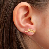 Personalized Arabic Name Earrings Stainless Steel Islamic Style Jewelry