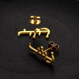 Personalized Arabic Name Earrings Stainless Steel Islamic Style Jewelry
