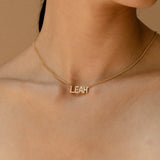 Personalized 9mm Zircon Necklace with Diamond Letters Pendant Chain