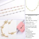 Zircon Necklace Stainless Steel Crystal Name Pendant Chain