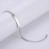 Men's Stainless Steel Cuban Chain Nameplate Bracelet