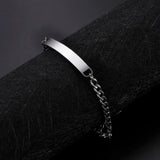 Men's Stainless Steel Cuban Chain Nameplate Bracelet