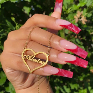 Personalized Heart Name Necklace Women Jewelry Gift