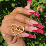 Personalized Heart Name Necklace Women Jewelry Gift
