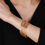 Nameplate Letter Name Bracelet Stainless Steel Personalized Cuff Bangle