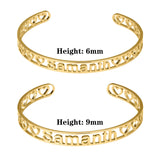 Personalized Nameplate Bracelet Rose Stainless Steel Jewelry