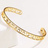 Custom Rose Heart Name Bracelet Personalized Stainless Steel Jewelry