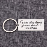 Personalized Grandparents Keychain Gift: Vous allez devenir grands-parents!