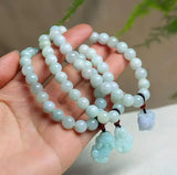 8mm Bead Pig Pixiu Bracelet Elastic Bangle Hand-Carved Woman Amulet