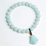 8mm Bead Pig Pixiu Bracelet Elastic Bangle Hand-Carved Woman Amulet