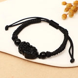 Natural Agate Jade Money Pixiu Beads Bracelet Necklace