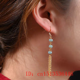Burma Emerald Abacus Beads Earrings Jade Round DIY Jewellery Luck Amulet