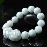 Emerald 10MM Beads Pixiu Bracelet Necklace Set