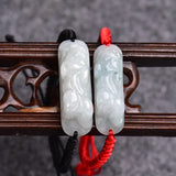 Emerald Pixiu Adjustable Bracelet Necklace Luck Amulet