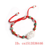Natural Emerald Pixiu Beads Bracelet Adjustable Bangle